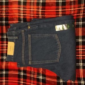 L l bean blue jeans size 4 med. tall